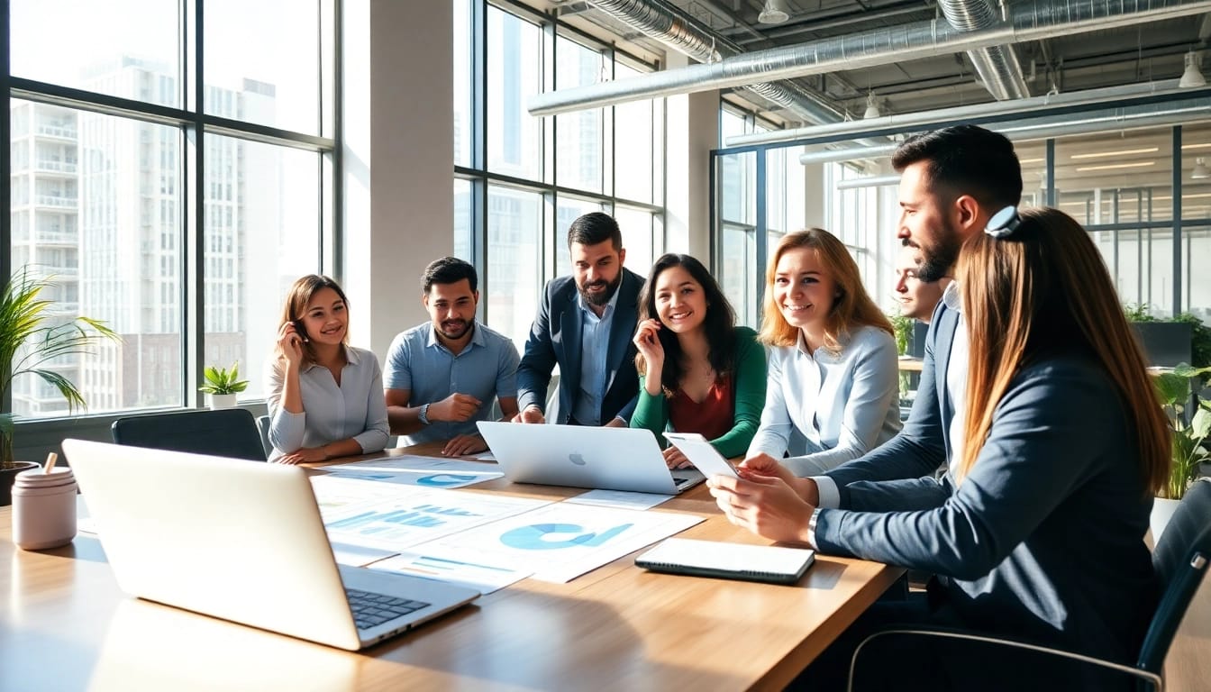 Besprechung zur digitalen Marketingstrategie bei https://alvionz.de/ mit engagiertem Team.