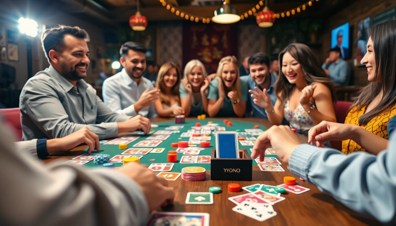 Engaging players in a thrilling yono rummy game with colorful cards and tokens.