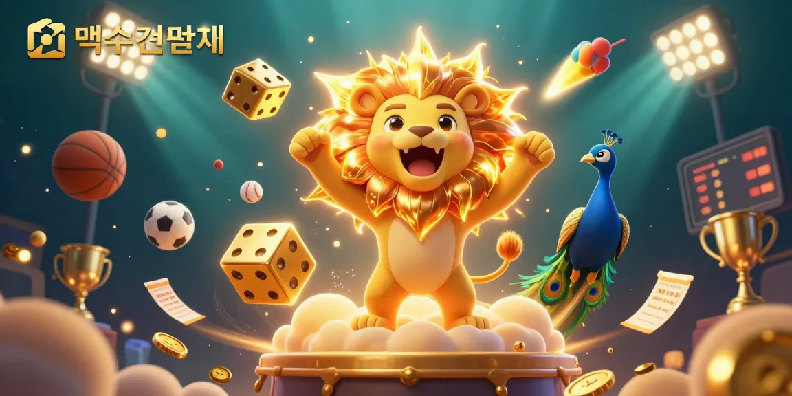 먹튀검증업체 소개와 관련된 역동적인 스포츠 배팅 장면을 표현한 일러스트