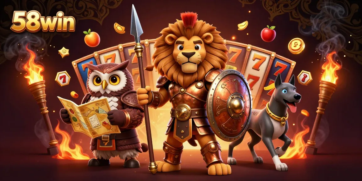 Experience thrilling games of chance with 58win at this dynamic online casino illustration.