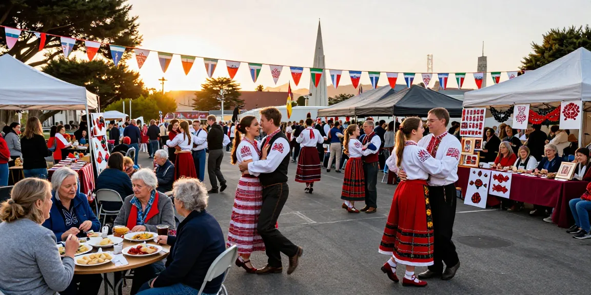 Community gathering celebrating Polish culture in San Francisco at https://www.sfpol.com/ with vibrant traditions and activities.