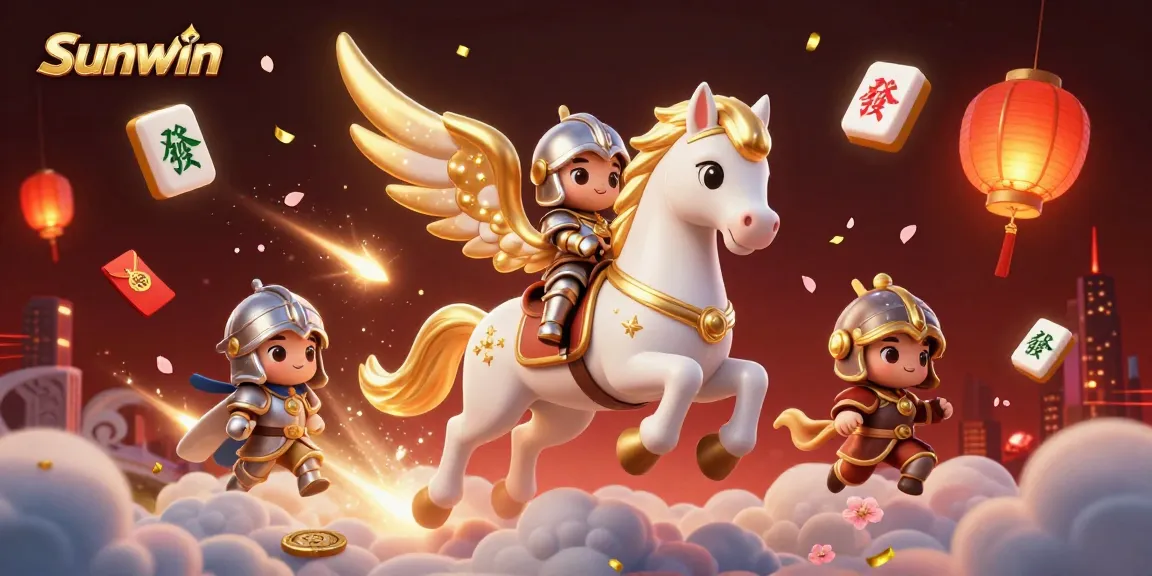 Engage with thrilling games at Sunwin, featuring dynamic characters in a vibrant casino scene.