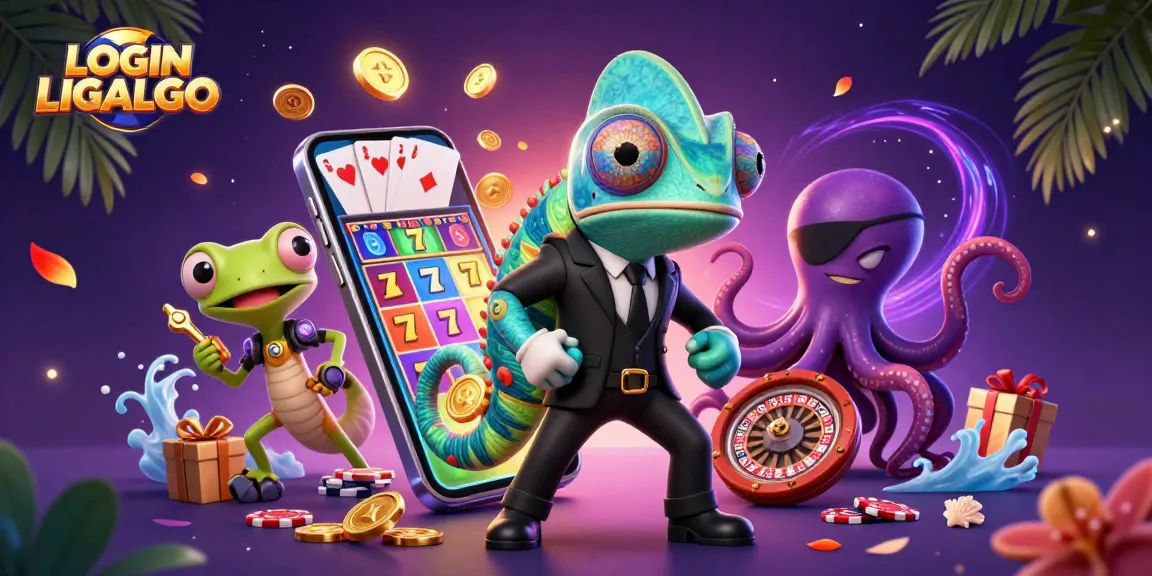 Engage with exhilarating slot gameplay - LOGIN LIGALGO scene with rich 3D detail and vibrant graphics.
