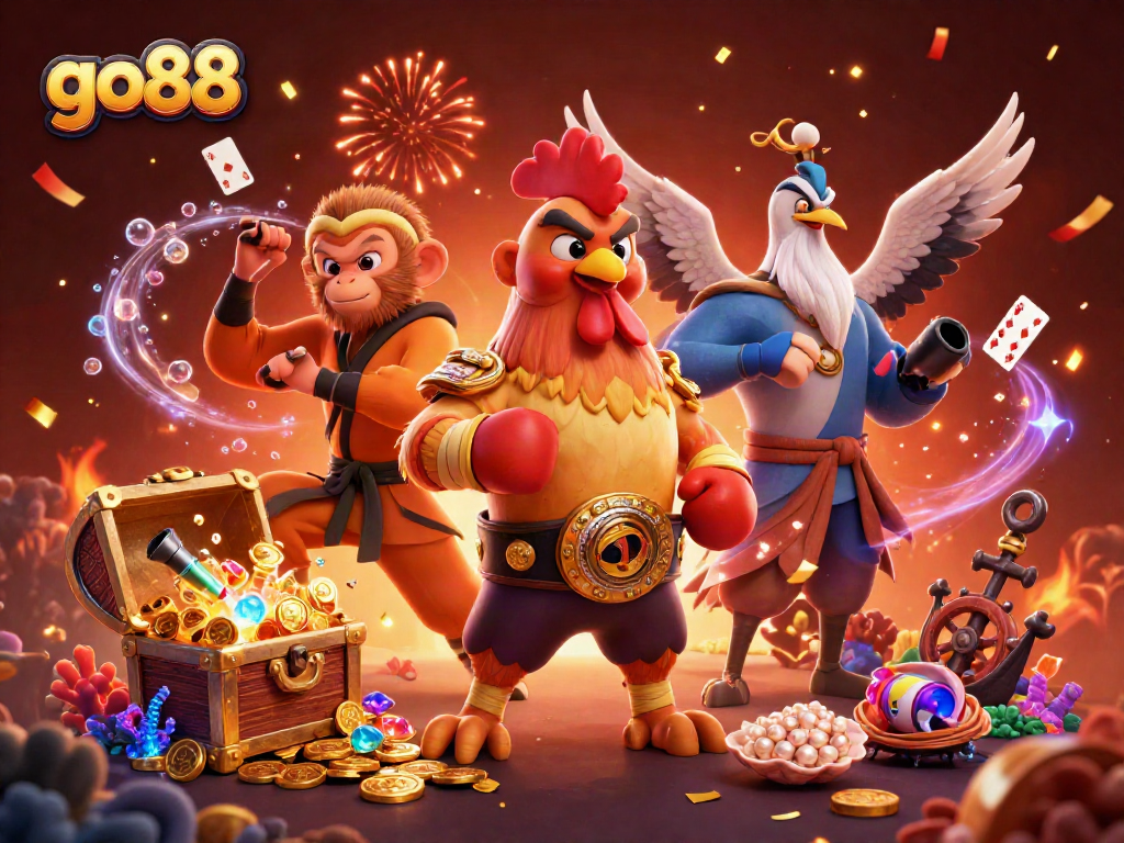 Experience thrilling gameplay at go88 with vibrant characters and exciting casino elements.