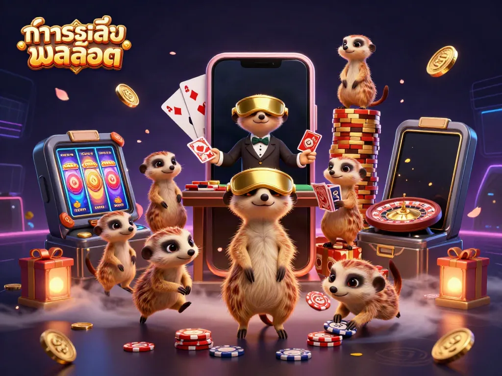 ทดลองเล่นสล็อต พร้อมกับหมูmeerkat ที่ทำงานในคาสิโนอย่างบ้าคลั่ง