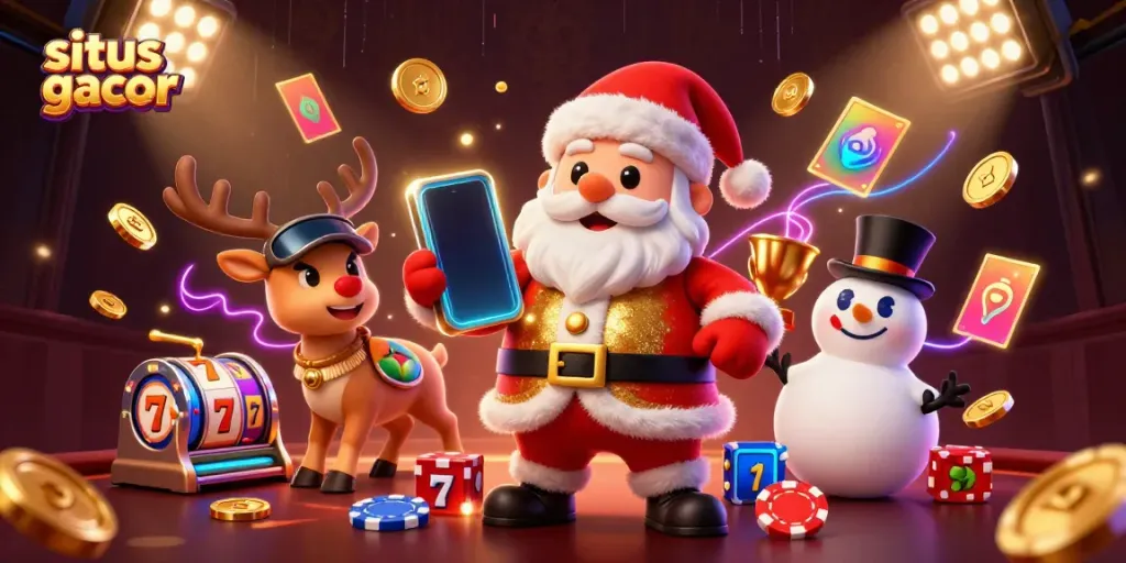 Engage in winning slots with "situs gacor" as Santa, reindeer, and snowman create holiday excitement.