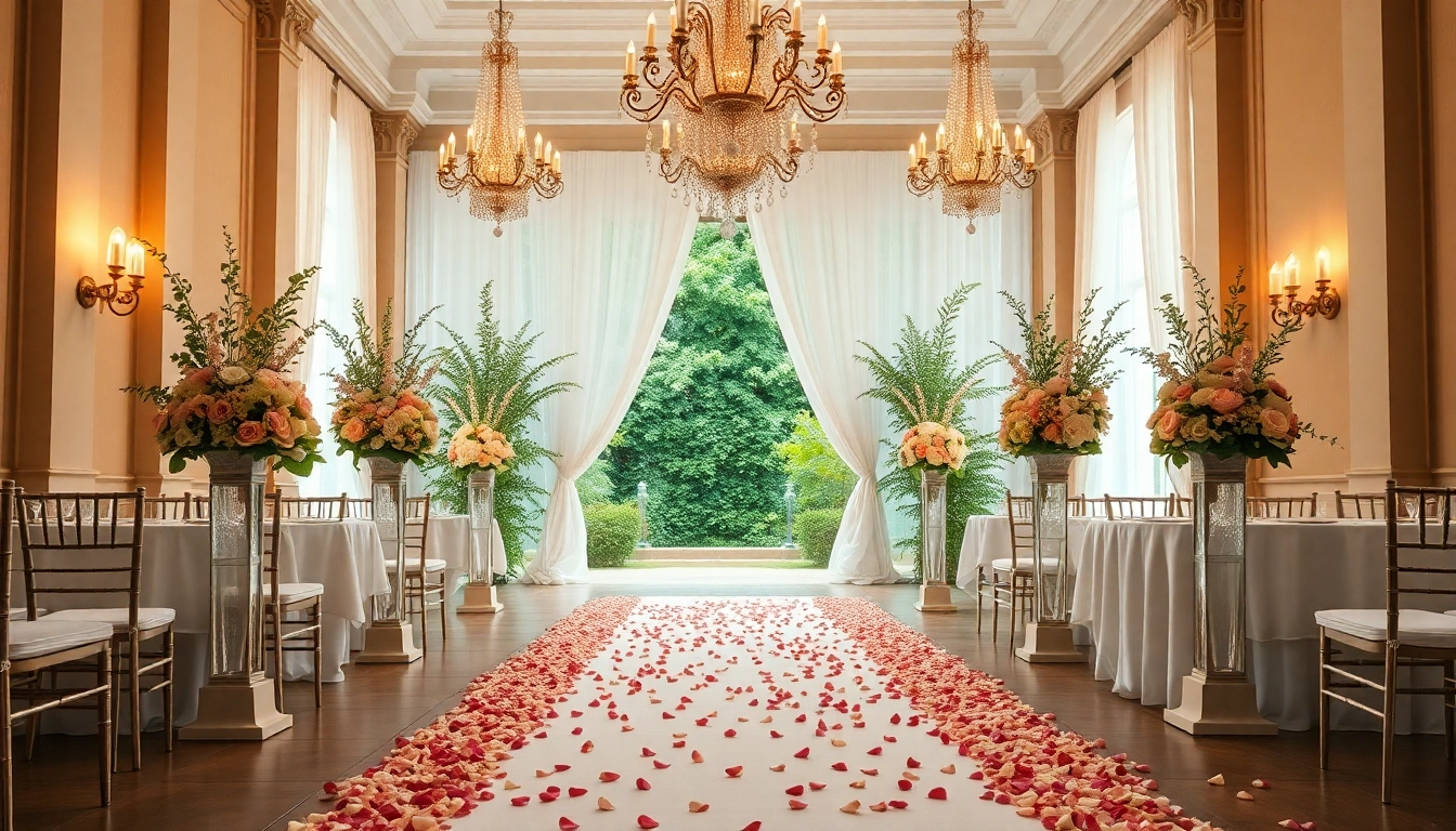Celebrate at the Best Wedding Venue Jacksonville with a stunning floral arrangement and elegant decor.
