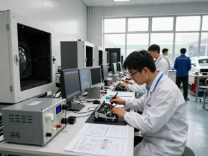E marking compliance testing in automotive engineering lab