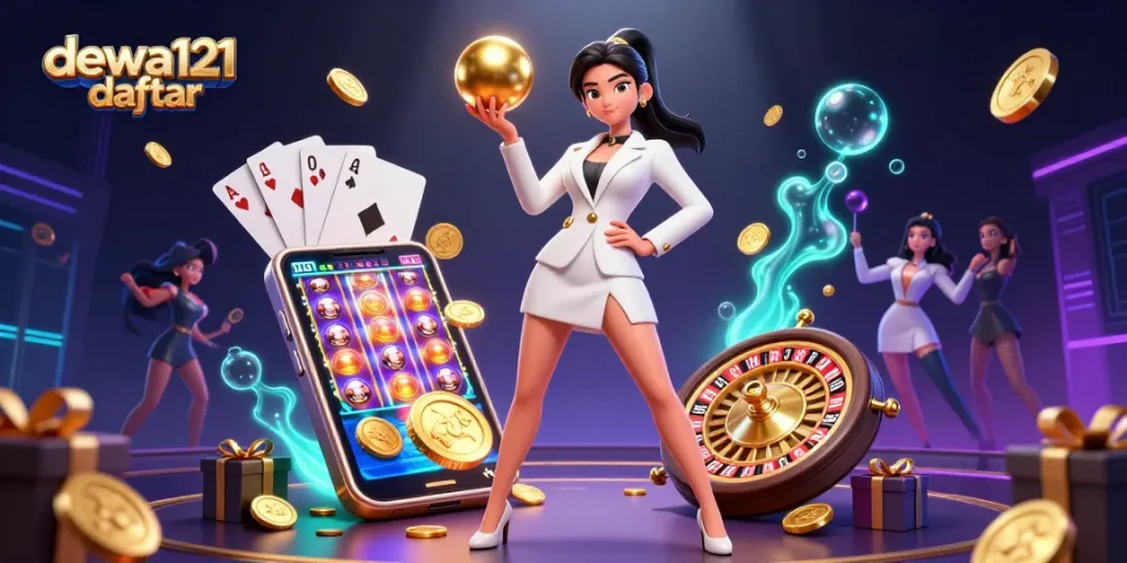 Putar untuk menang dengan dewa121 daftar, menampilkan pemain yang percaya diri di lingkungan kasino.