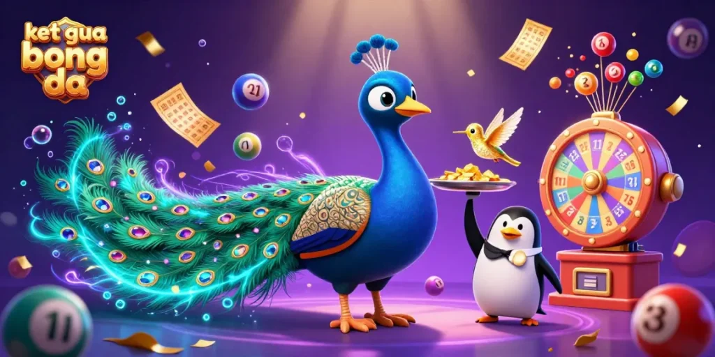 Experience the excitement of ket qua bong da with vibrant animated lottery elements and dazzling characters