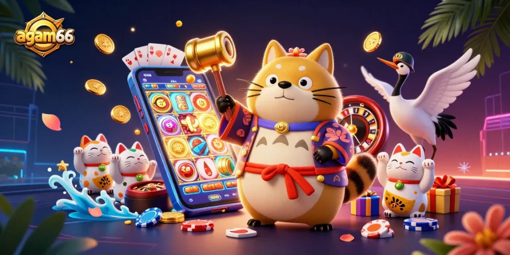 Experience thrilling wins at agam66, featuring joyful 3D characters and dynamic gaming elements.