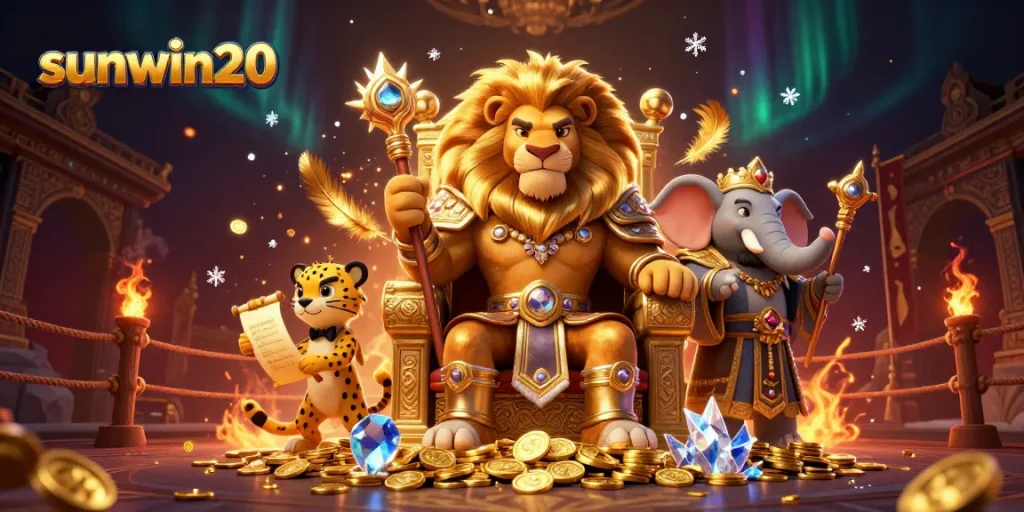 Experience thrilling action with sunwin20 as a lion king rules the gaming kingdom with gold tokens.