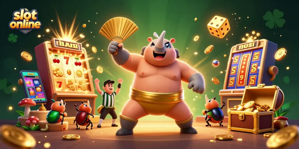 Experience the thrill of slot online with vibrant characters and jackpot excitement!