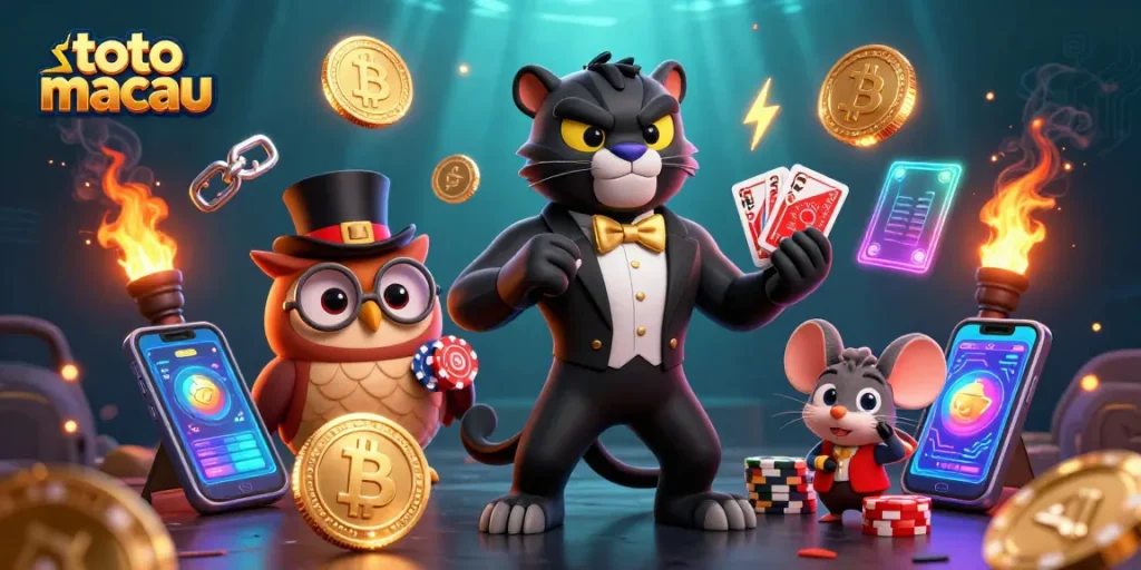 Berpartisipasi dalam toto macau dengan panther yang memukau, burung hantu berpeci, dan tikus keberuntungan di kasino digital.